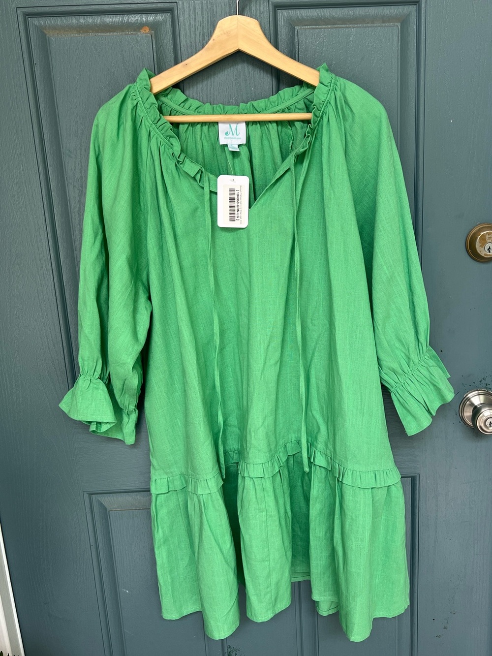 NWT Shop the Mint “Always in the Green” Linen Tier Dress